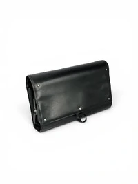 Necessaire Versace em Couro Granulado Preta