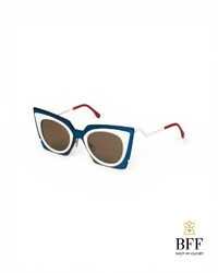 Óculos Fendi Orchidea Azul e Branco