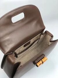 Bolsa Gucci Bamboo em Couro Marrom