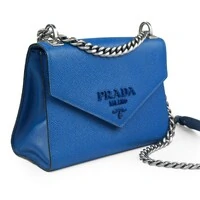 Bolsa Prada Lux Monochrome Envelope Azul Bic