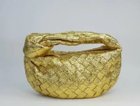 Bolsa Bottega Veneta, Jodie Mini, Couro, Dourada
