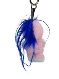 Chaveiro Fendi Monster em Rosa Azul