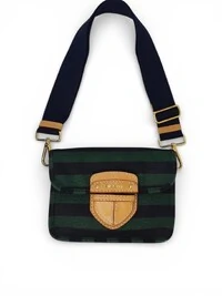 Clutch Prada Stripes Clutch Verde Preta