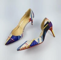 Sapato Christian Louboutin Jacquard Multicolor