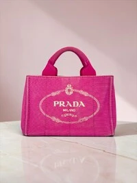 Bolsa Prada Canapa Logo Small Pink
