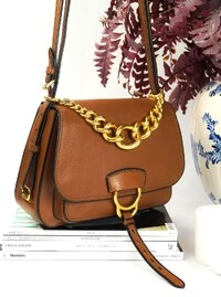 Bolsa Miu Miu Dahlia Couro Caramelo