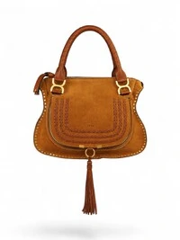 Bolsa Chloé Marcie Camurça Caramelo