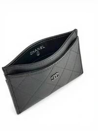 Porta Cartão Chanel Preto Preto
