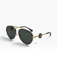 Óculos De Sol Versace Medusa Aviator Preto