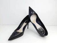 Sapato Christian Dior em Couro e Verniz Preto
