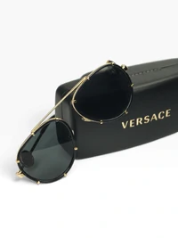 Óculos De Sol Versace Medusa Aviator Preto