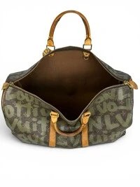 Mala De Mão Louis Vuitton Keepall Stephen Sprouse Monogram / Verde Musgo