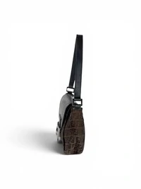 Bolsa Fendi Zucchino Canvas Drawstring Baguette