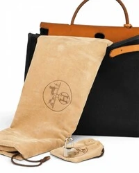 Bolsa Hermès Herbag 31 Vintage Preta/Caramelo