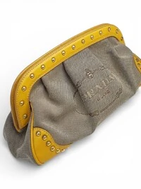 Clutch Prada Jacquard Amarelo