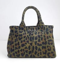 Bolsa Prada Canapa Tote Animal Print