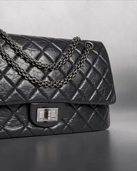 Bolsa Chanel 2.55 Reissue Classic Double Flap Large Preta