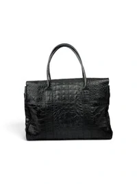 Bolsa Mulberry Bayswater em Couro Croco Preto