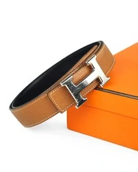 Cinto Hermès H Reversível Noir/ Gold