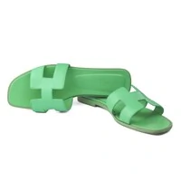 Sandália Hermès Oran Vert Pomme
