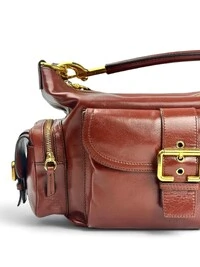Bolsa Chloé Double Carry Camera Média Terracota
