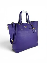 Bolsa Prada Vitello Daino Roxa