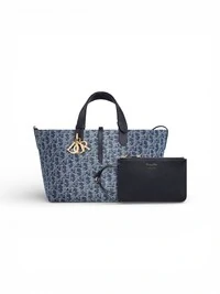 Bolsa Dior Toujours Medium — Denim Oblique Jacquard