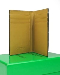 Porta Cartão Bottega Veneta Intrecciato Verde