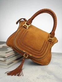 Bolsa Chloé Marcie Camurça Caramelo