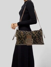 Bolsa Fendi Baguette Tabacco Zucca Large
