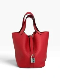 Bolsa Hermès Picotin 18 Clémence Rouge Radieux