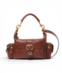 Bolsa Chloé Double Carry Camera Média Terracota