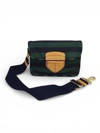 Clutch Prada Stripes Clutch Verde Preta