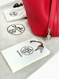 Bolsa Hermès Picotin 18 Clémence Rouge Radieux
