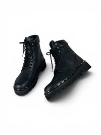 Bota Valentino Combat Boot Preta