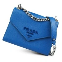 Bolsa Prada Lux Monochrome Envelope Azul Bic