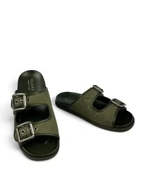 Slide Gucci Strap gg Verde