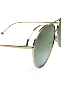 Óculos de Sol Fendi Aviador Dourado/Verde
