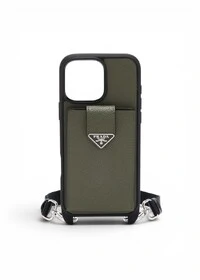 Prada Saffiano Phone Case with Strap – iPhone 16 Pro Max.