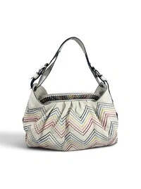 Bolsa Fendi em Couro Branca com Pesponto Colorido