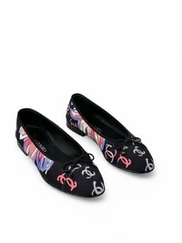 Sapatilha Chanel Jersey Preta Monogram