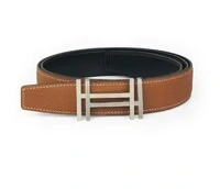 Cinto Hermès H Reversível Couro Box e Togo Noir Gold