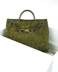 Bolsa Bottega Veneta Andiamo Small Camurça Olive Oil