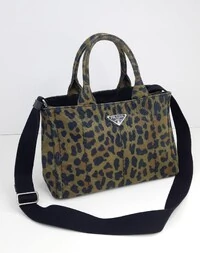 Bolsa Prada Canapa Tote Animal Print