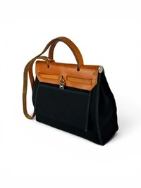 Bolsa Hermès Herbag 31 Vintage Preta/Caramelo