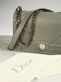 Bolsa Dior Diorama Flap Bag Cinza
