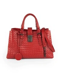 Bolsa Bottega Veneta Intrecciato Roma Rosso