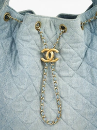 Chanel 25 Washed Denim Matelassê Large