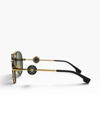 Óculos De Sol Versace Medusa Aviator Preto
