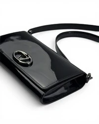 Bolsa Valentino Vlogo The Bold Edition Patent Preta